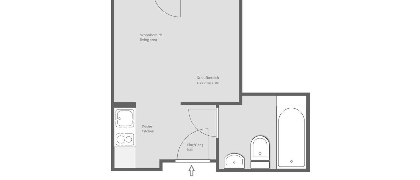 studio München Neuhausen 01 plan d'étage 14060