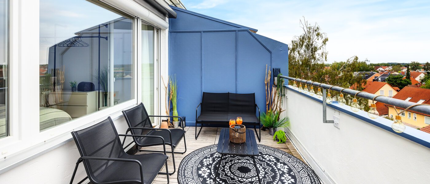 appartement München Neufahrn b. Freising 01 terrasse sur le toit 14081