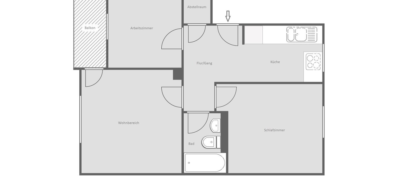 appartement München Schwabing-West 01 plan d'étage 14090