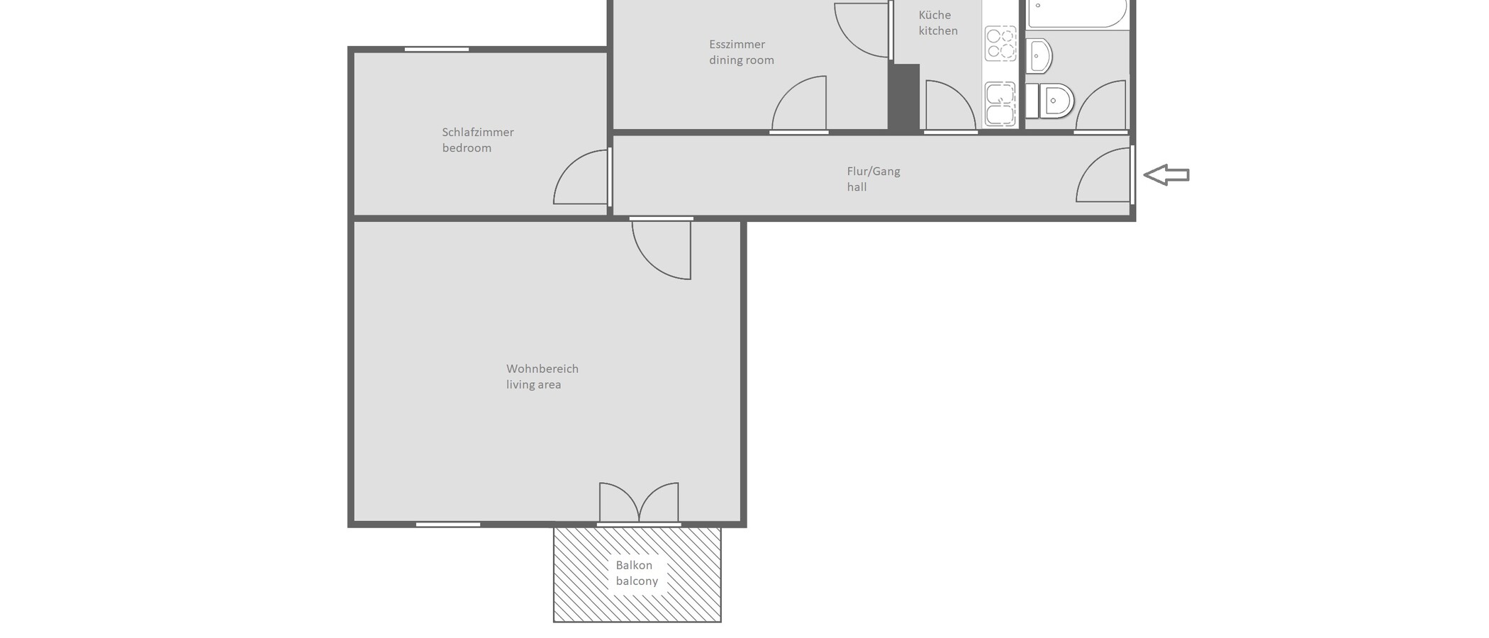 appartement München Haidhausen 01 plan d'étage 14128