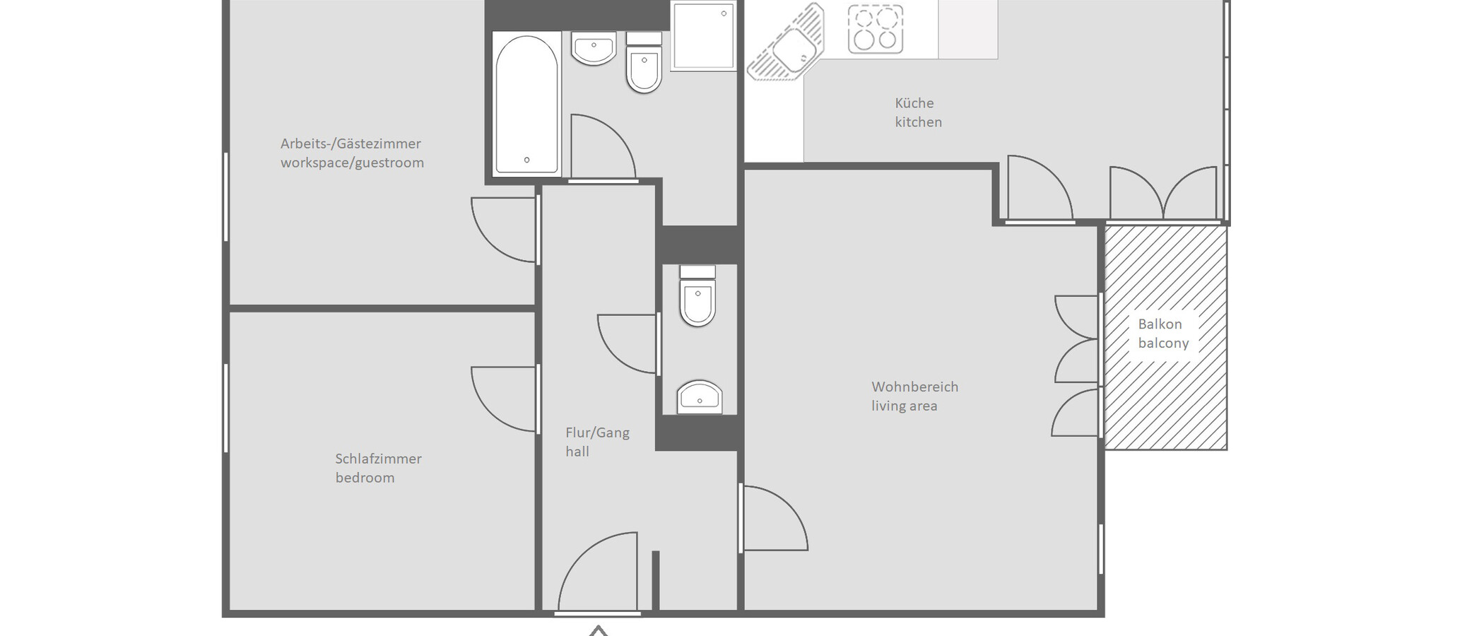 appartement Vaterstetten 01 plan d'étage 14133