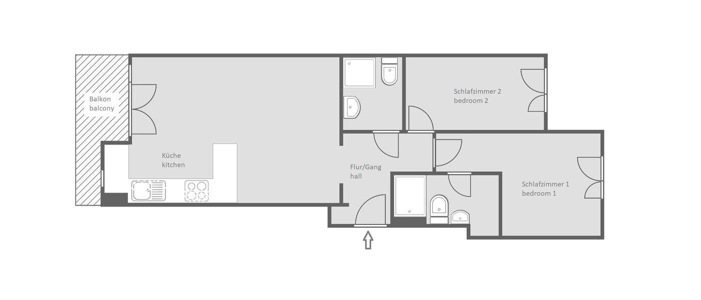 appartement München Untersendling 01 plan d'étage 14149