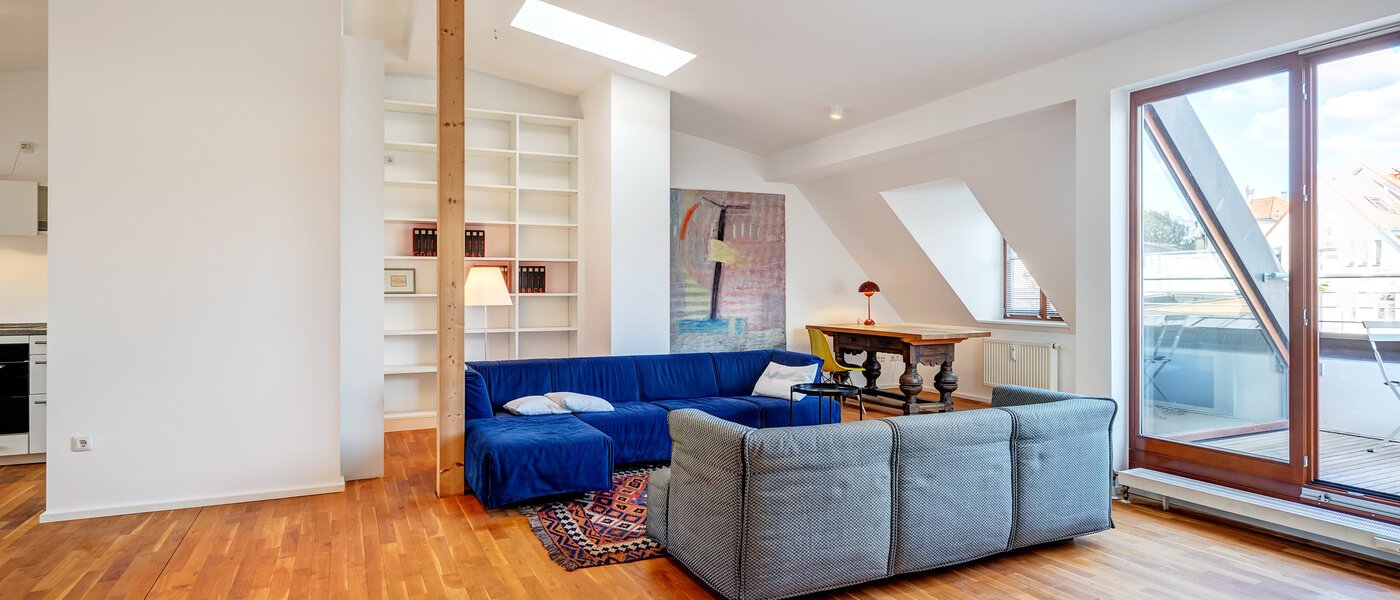 appartement sous les toits München Isarvorstadt 02 pièce à vivre 14172