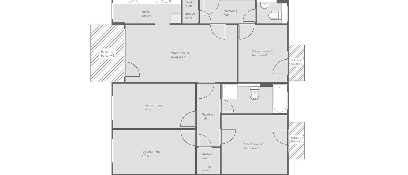 appartement Dachau 01 plan d'étage 14177