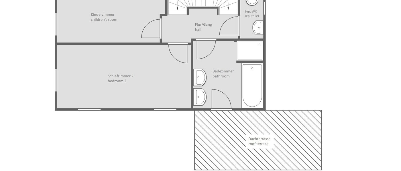maison mitoyenne Ottobrunn 02 plan d'étage 14180