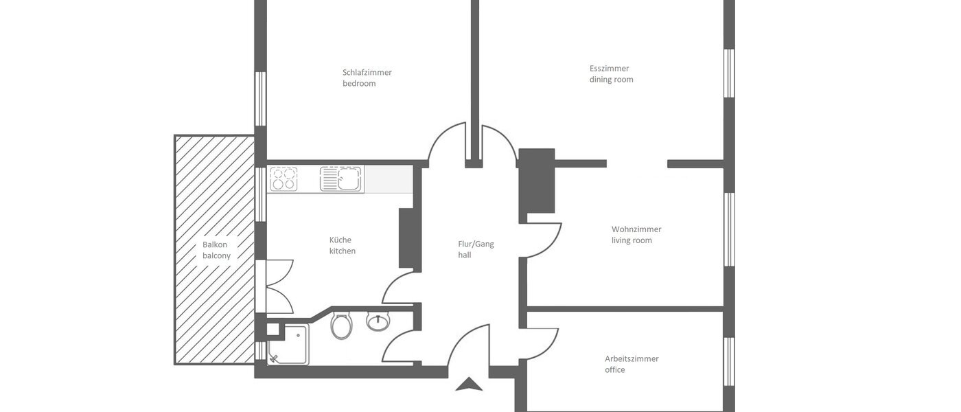 appartement München Bogenhausen 01 plan d'étage 14241
