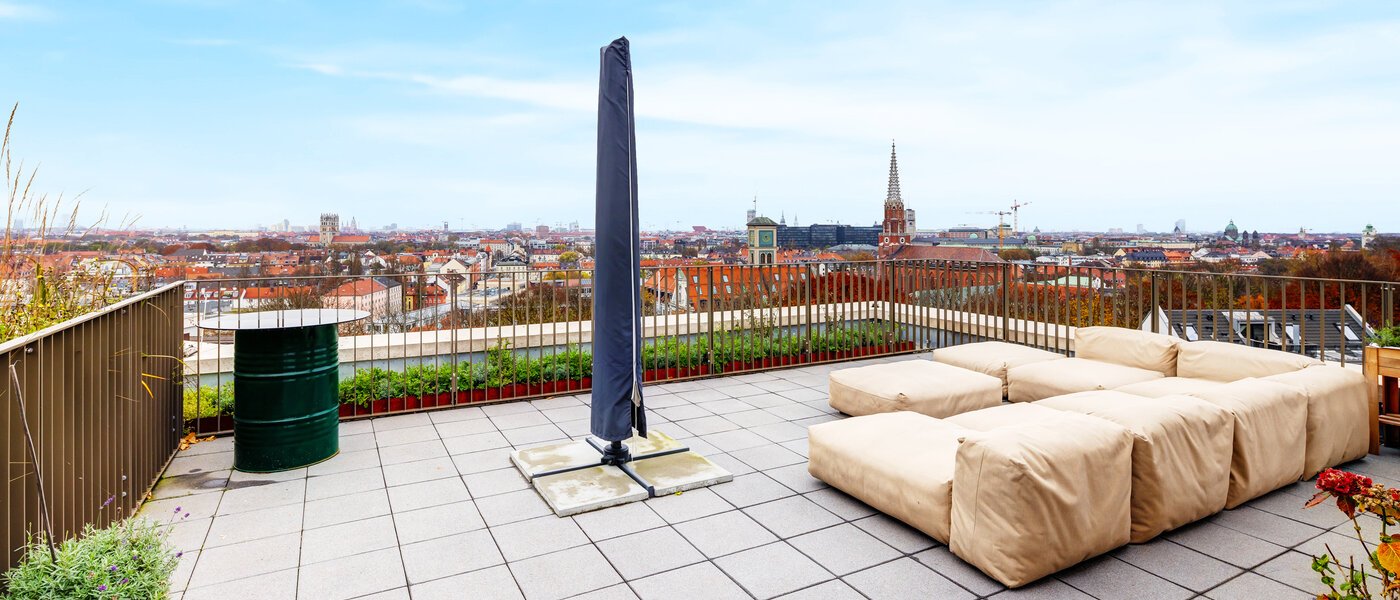 mansardé München Au 01 terrasse sur le toit 14243