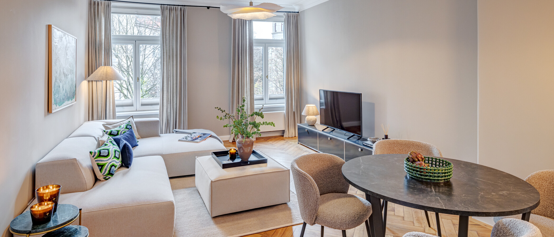 appartement München Lehel 01 pièce à vivre 14254