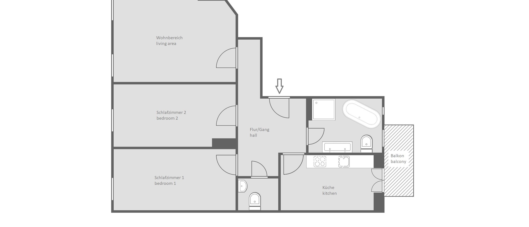 appartement München Lehel 01 plan d'étage 14254
