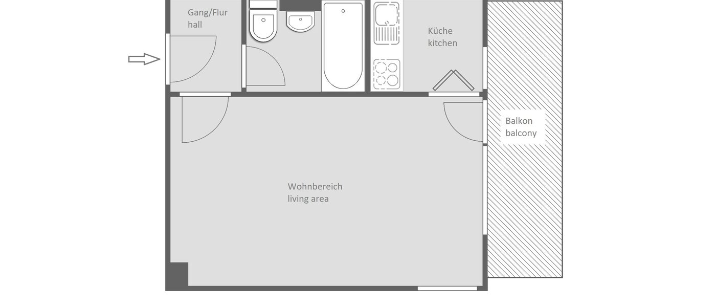 appartement München Obergiesing 01 plan d'étage 14285