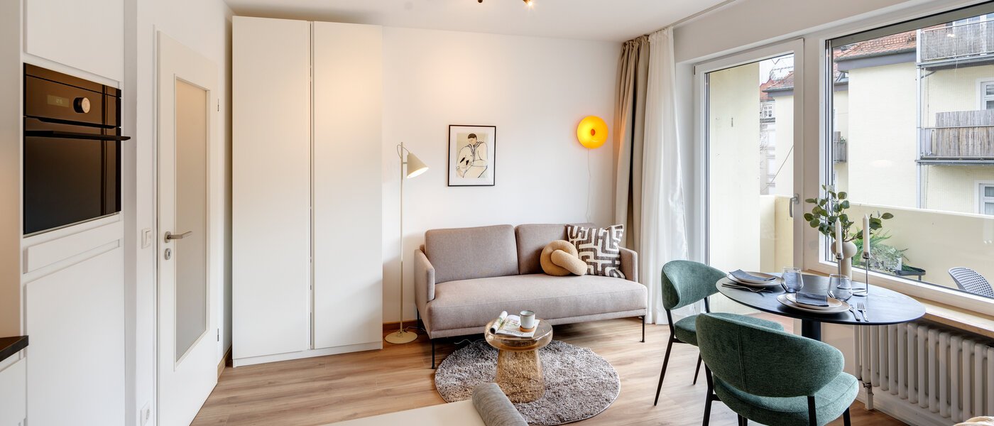 studio München Schwabing-Nord (zw. Leopoldstraße & Englischen Garten) 04 pièce à vivre 14305