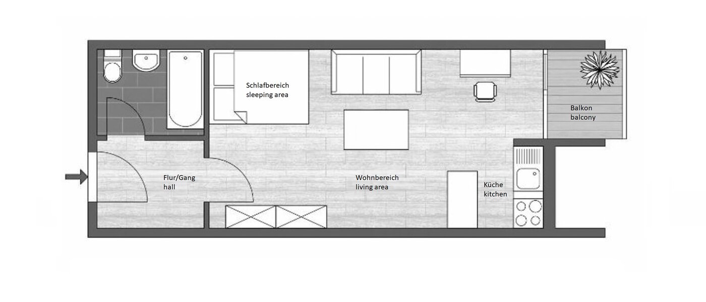 appartement München Milbertshofen 01 plan d'étage 14324