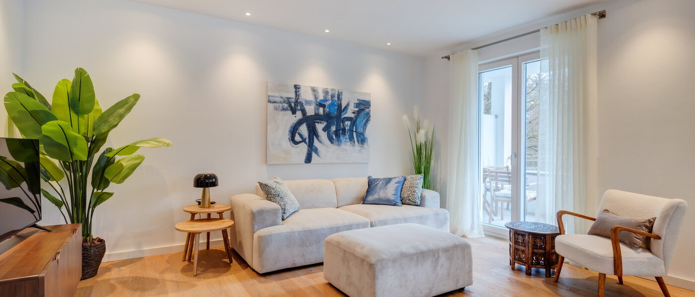 appartement München Harlaching 01 pièce à vivre 14361