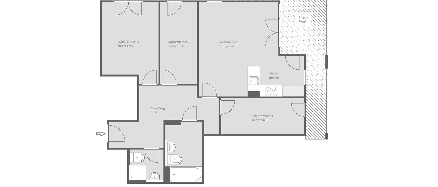 appartement München Allach 01 plan d'étage 14367