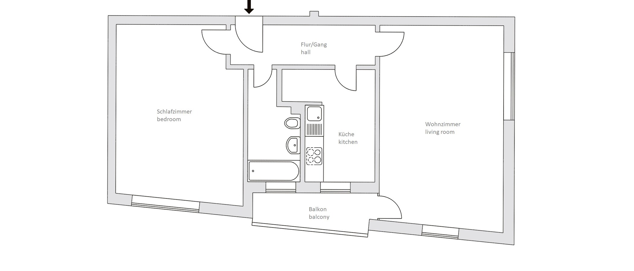 appartement München Lehel 01 plan d'étage 14389