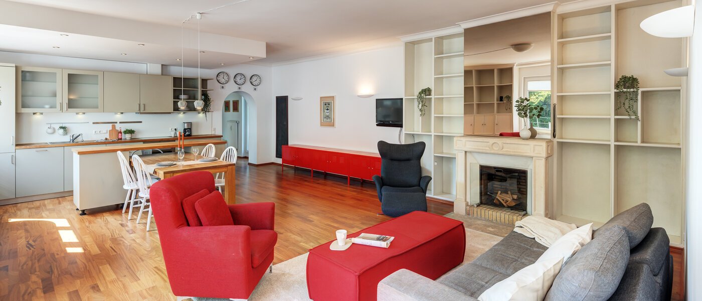 appartement avec terrasse sur le toit München Solln 01 pièce à vivre 14396