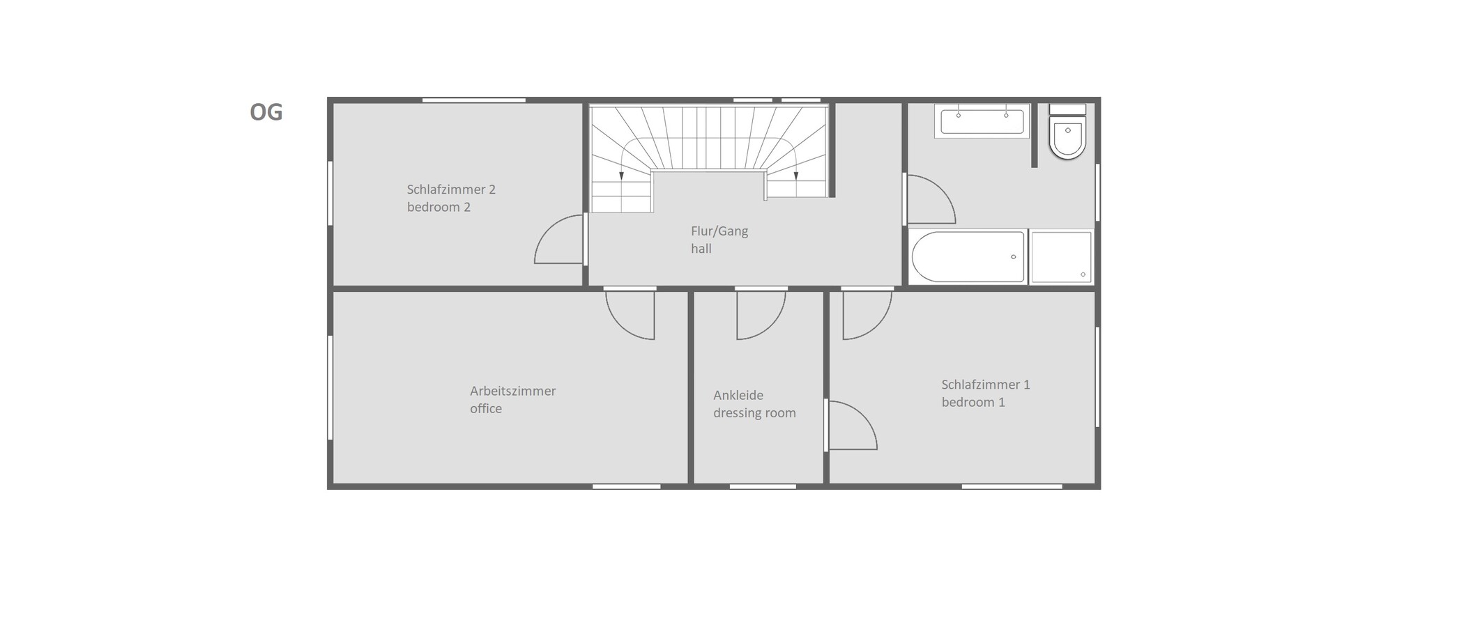 maison individuelle Schäftlarn 02 plan d'étage 14427