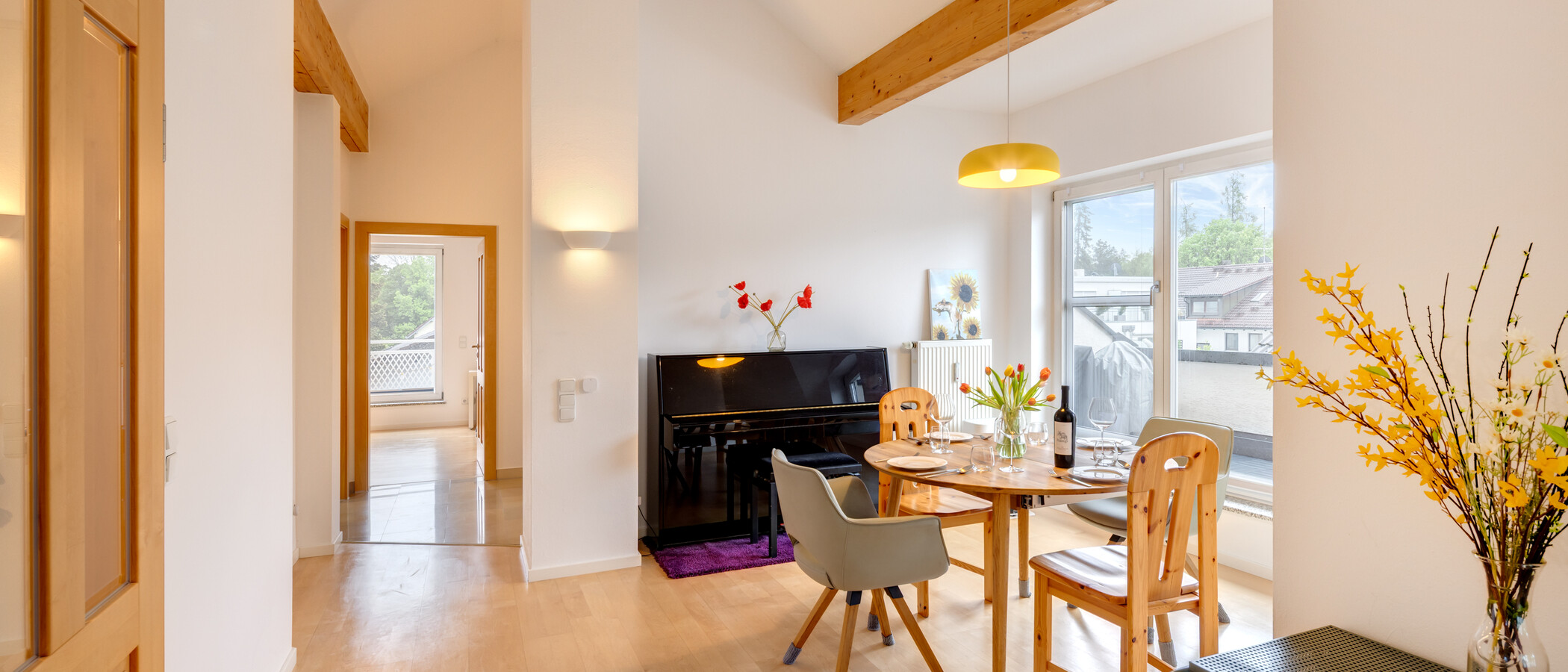 appartement sous les toits München Waldperlach 04 pièce à vivre 14432