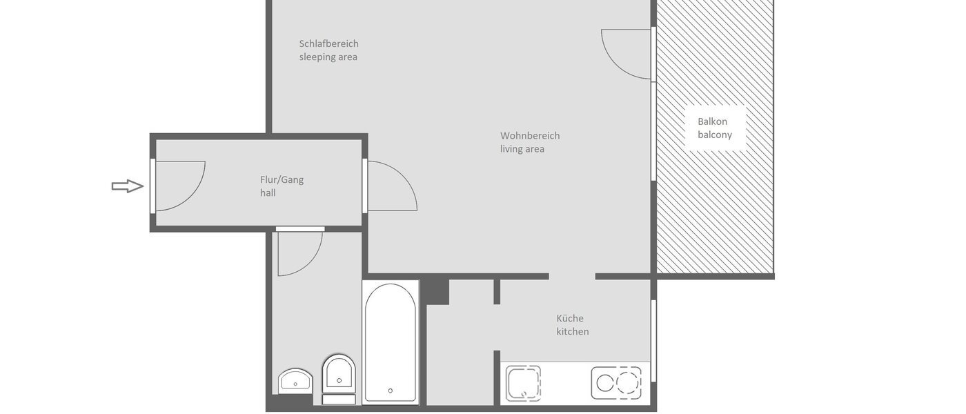 appartement München Johanneskirchen 01 plan d'étage 14442