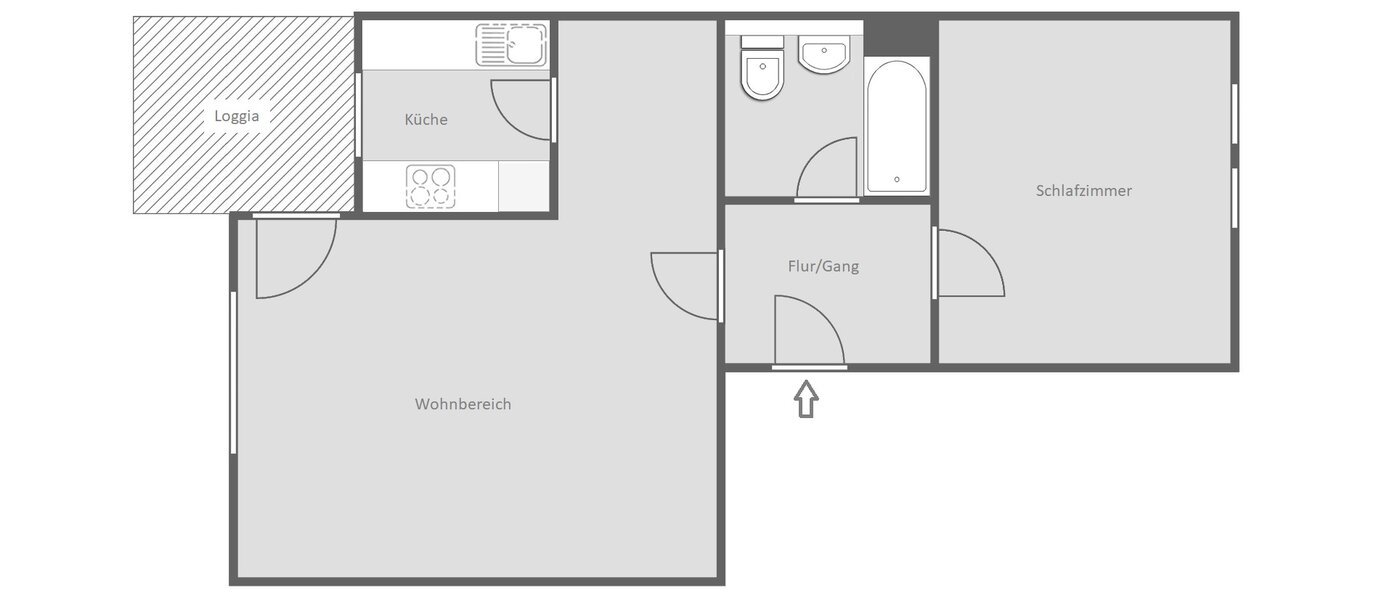 appartement München Obermenzing 01 plan d'étage 14444