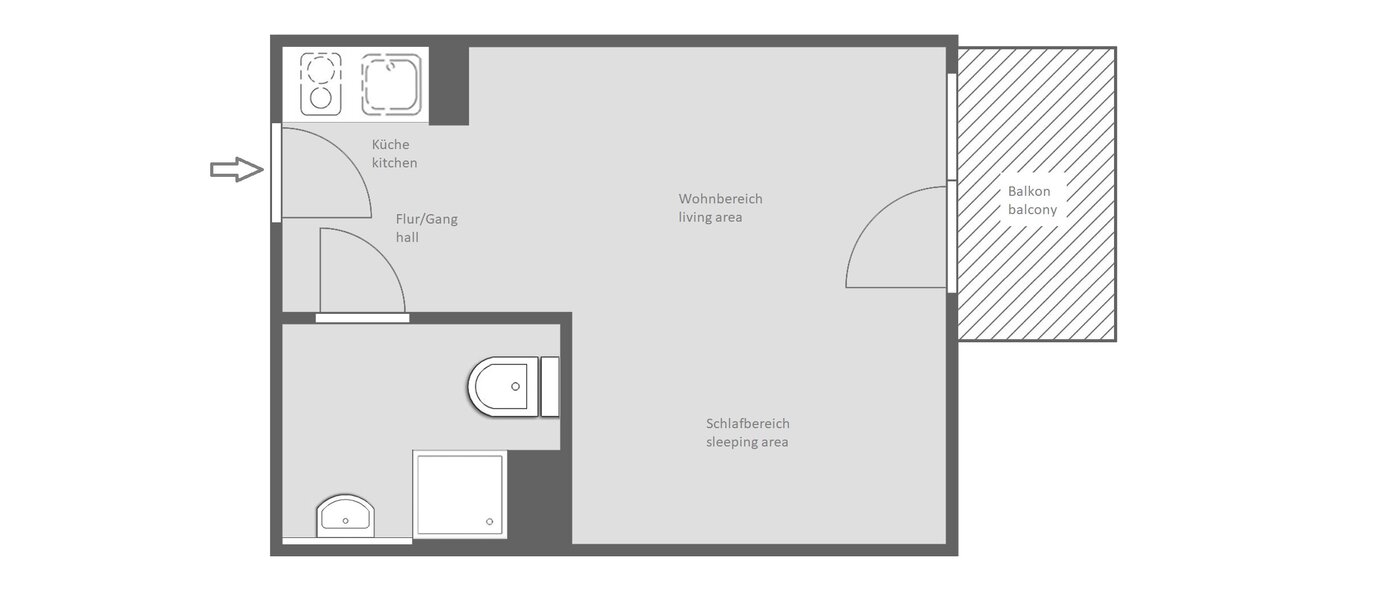 appartement München Laim 01 plan d'étage 14457