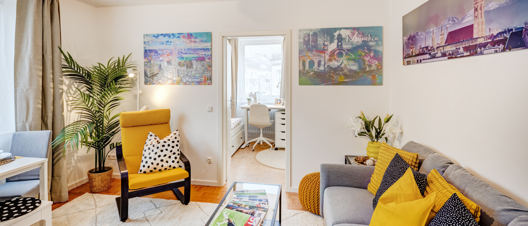 appartement München Lehel 03 pièce à vivre 14463