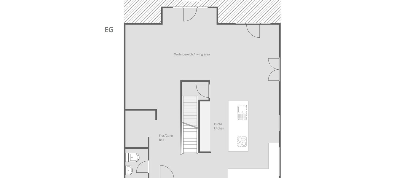 maison mitoyenne Icking 01 plan d'étage 14465