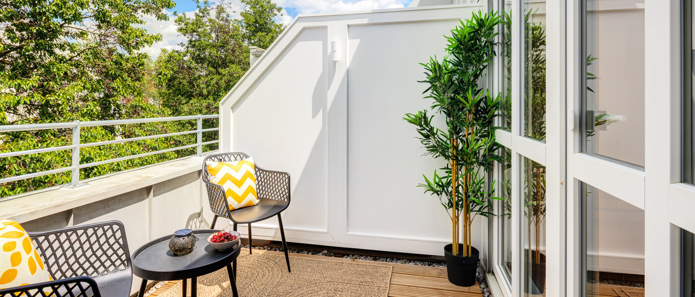 appartement style maisonnette avec mezzanine München Obersendling 02 terrasse sur le toit 14471