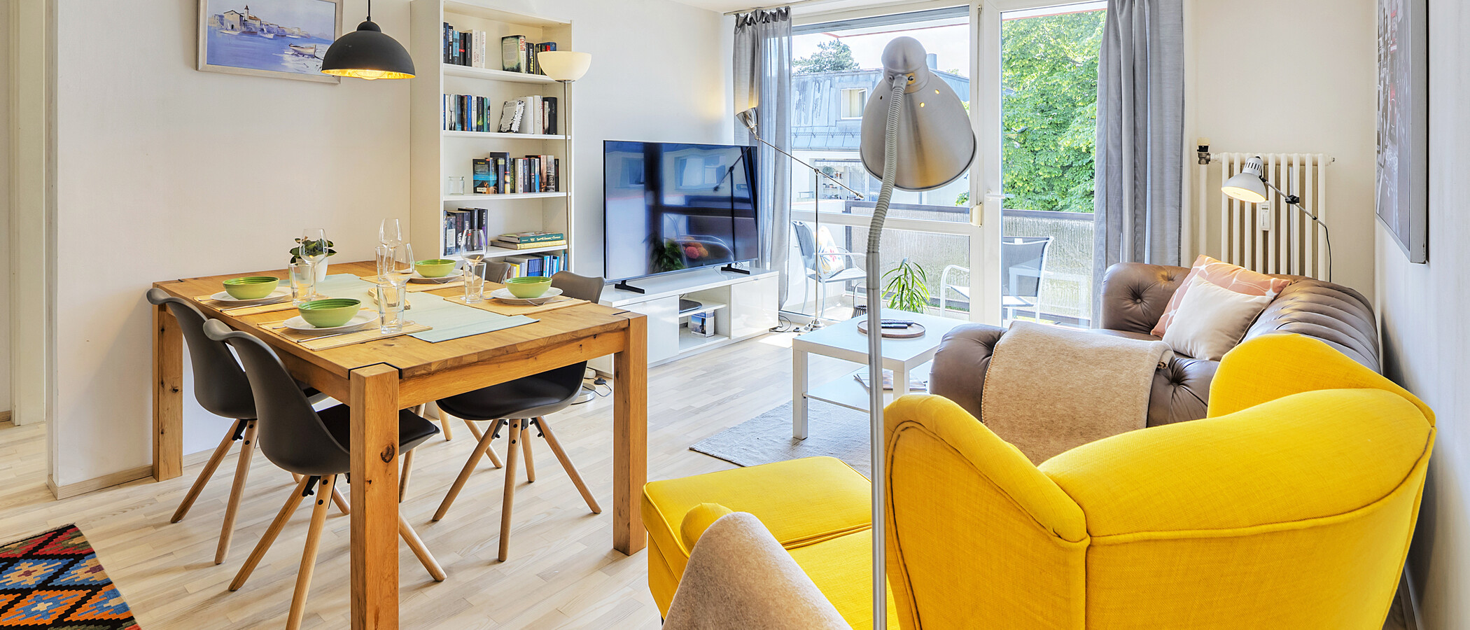 appartement München Harlaching 01 pièce à vivre 14483