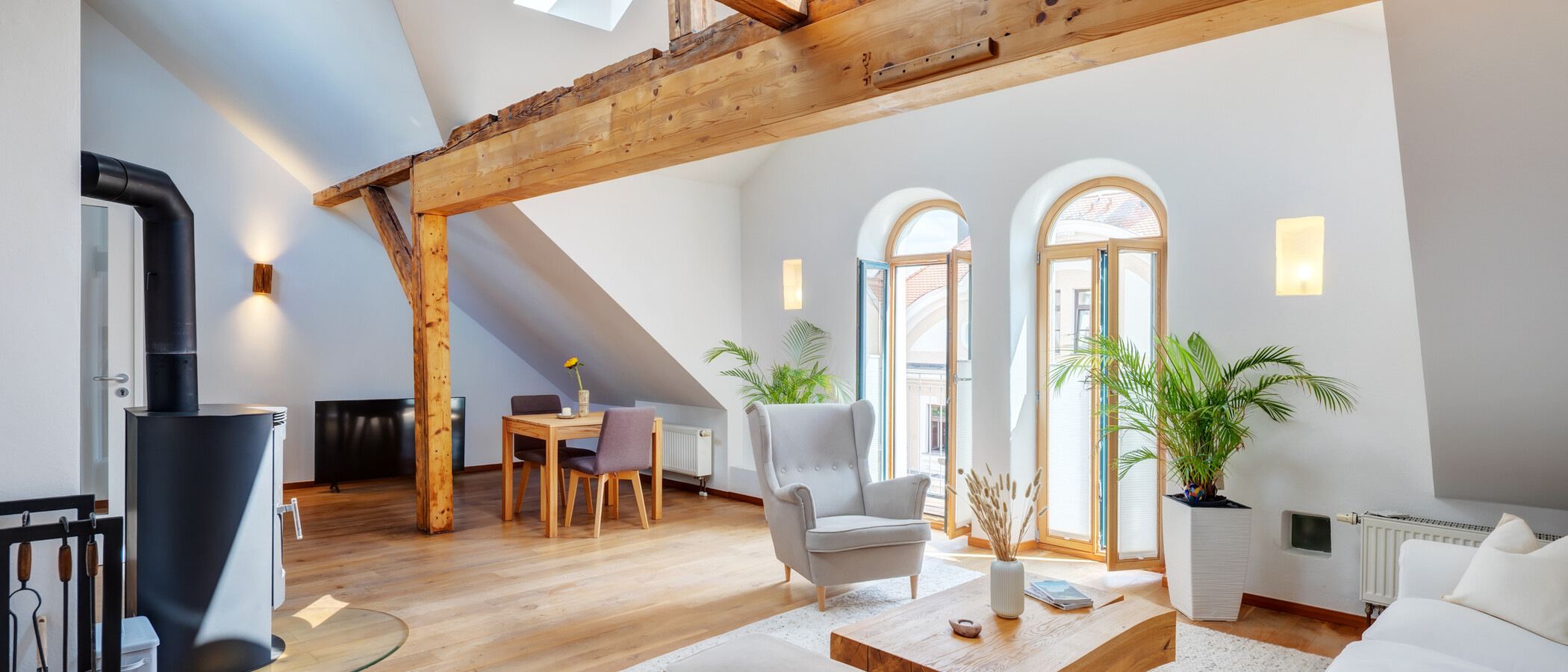 appartement sous les toits München Dreimühlenviertel 01 pièce à vivre 14505