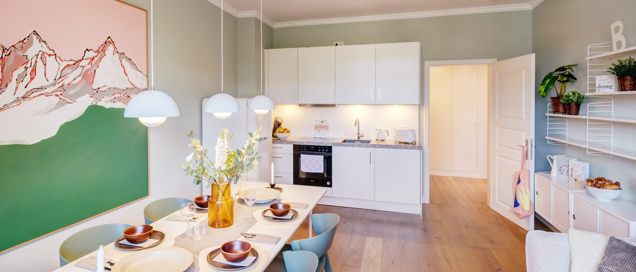 appartement sous les toits München Neuhausen 01 pièce à vivre 14555