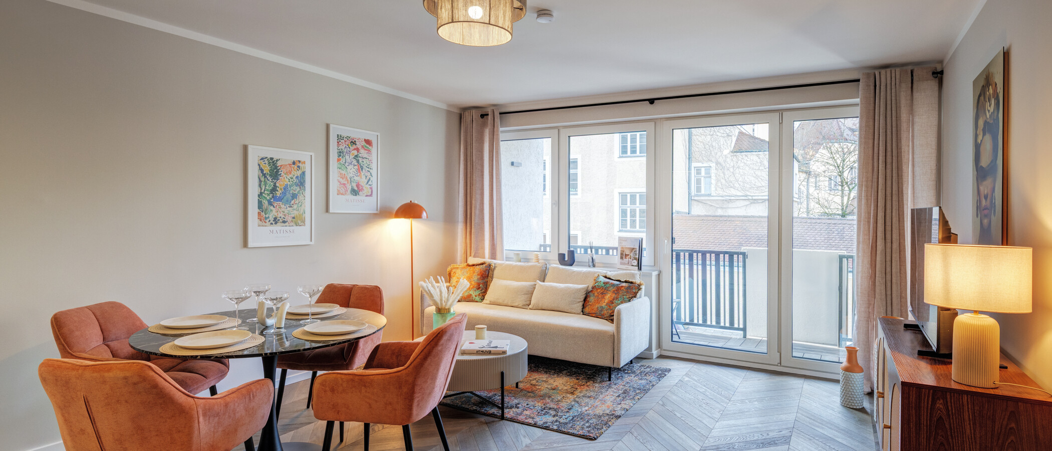 appartement München Nymphenburg 02 pièce à vivre 14667