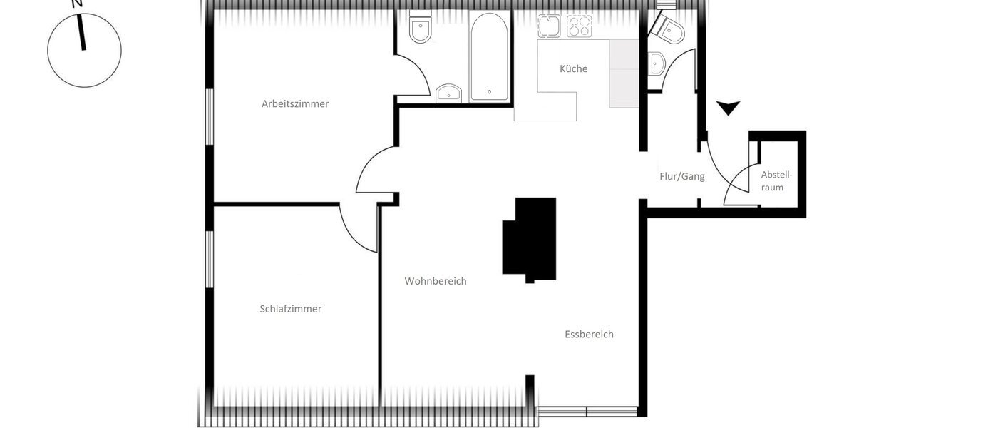 appartement München Solln 01 plan d'étage 14670