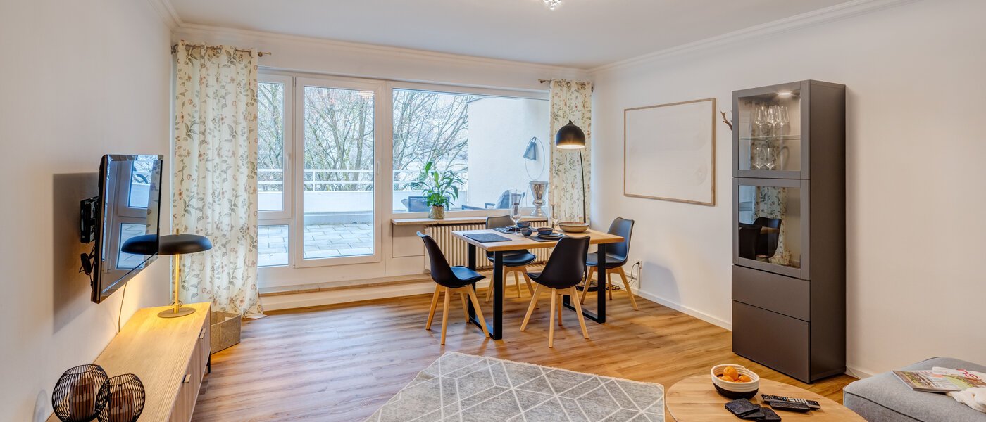 appartement avec terrasse sur le toit München Nymphenburg 01 salle de séjour 14694