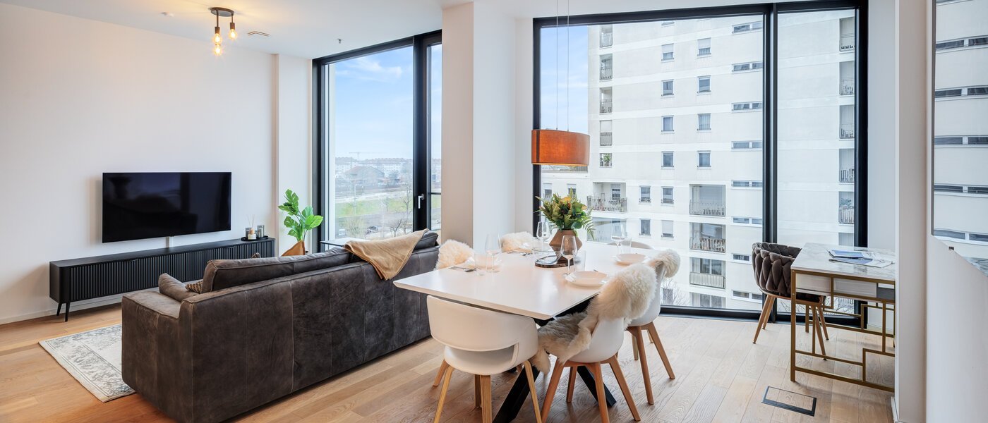 appartement avec terrasse sur le toit München Neuhausen 01 pièce à vivre 14699