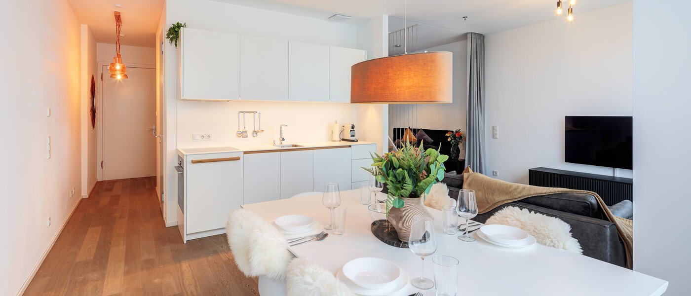 appartement avec terrasse sur le toit München Neuhausen 05 pièce à vivre 14699