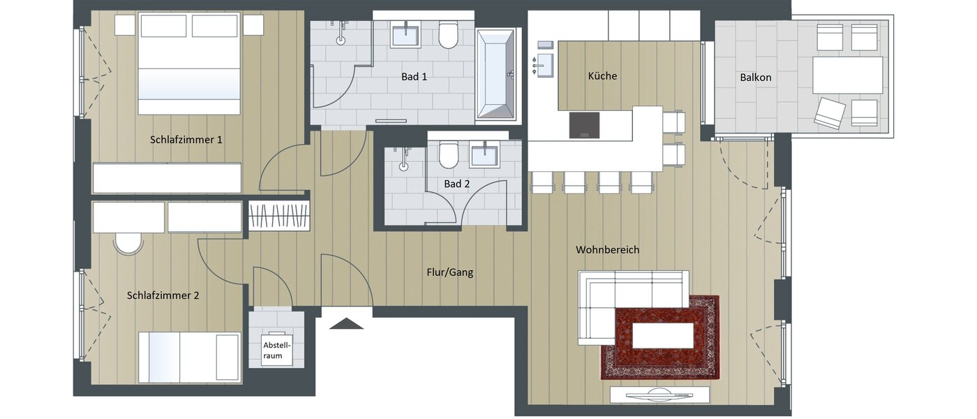 appartement München Pasing 01 plan d'étage 14702