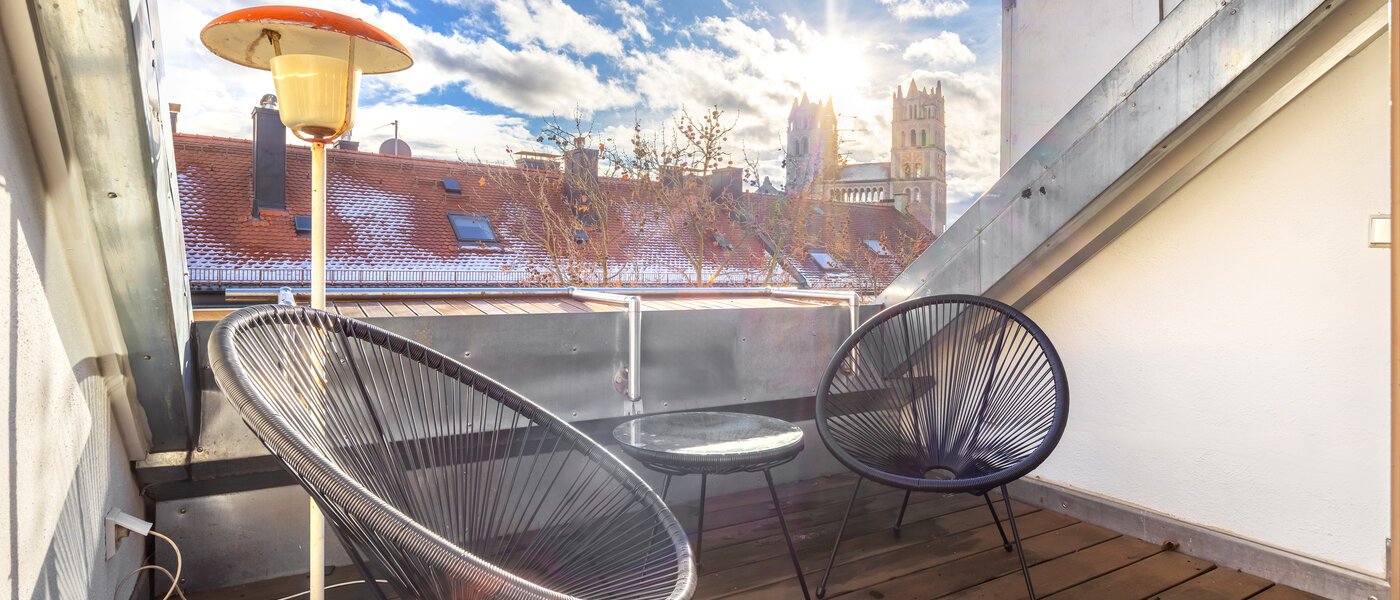 appartement style maisonnette München Glockenbachviertel 01 terrasse sur le toit 14717