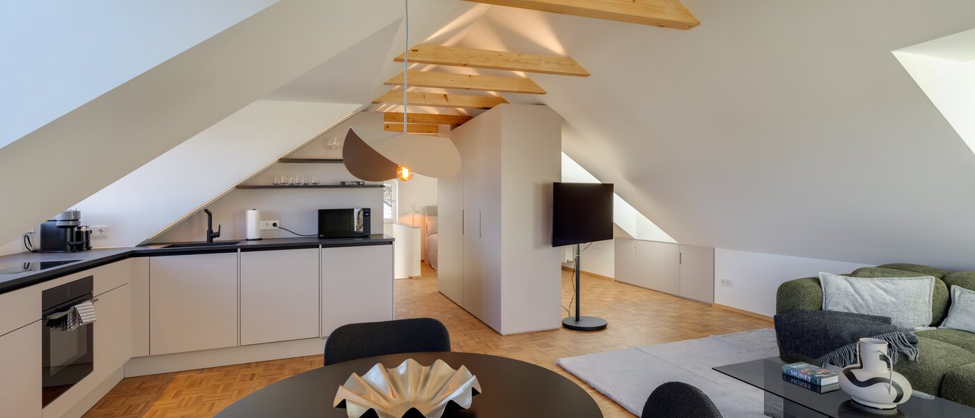 appartement sous les toits München Forstenried 01 pièce à vivre 14733