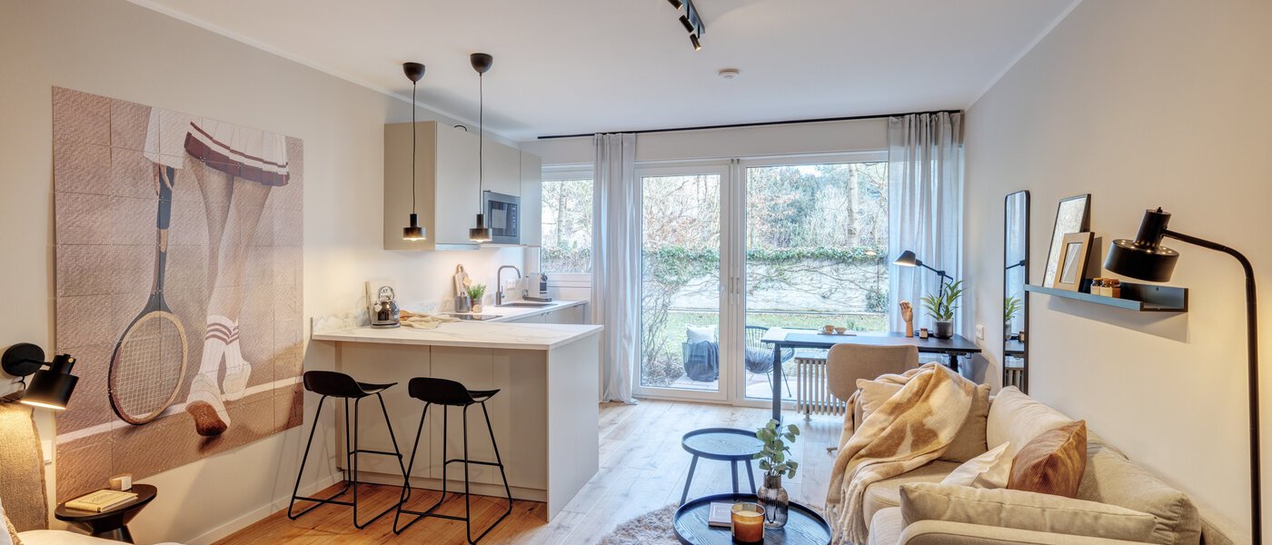 appartement München Schwabing - Alte Heide 01 pièce à vivre 14736