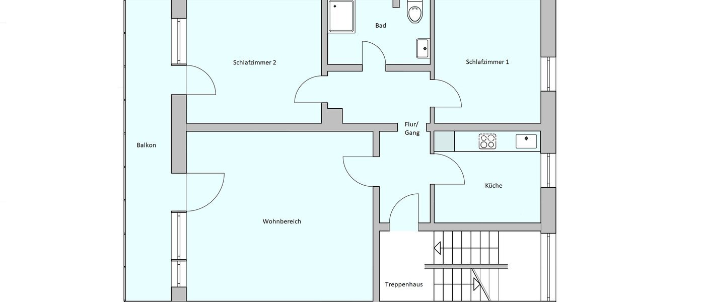 appartement Gröbenzell 01 plan d'étage 14744