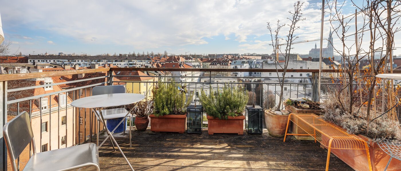 appartement avec terrasse sur le toit München Haidhausen 02 terrasse sur le toit 14748