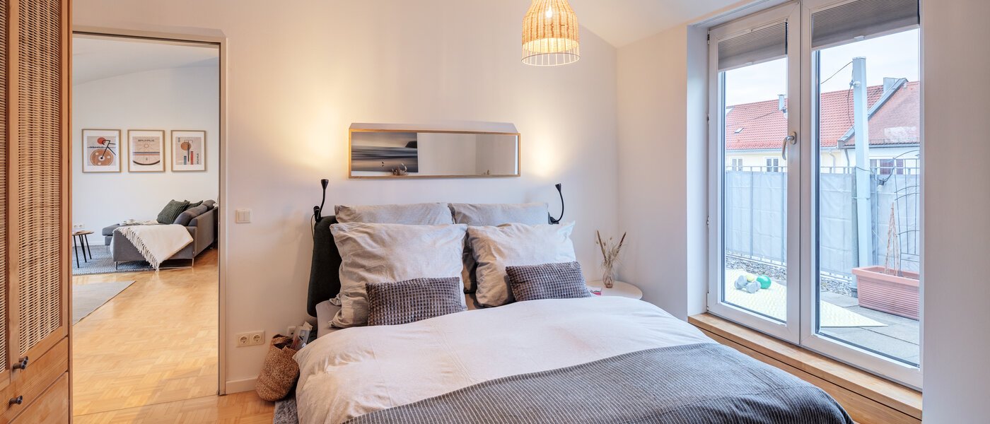 appartement avec terrasse sur le toit München Maxvorstadt 01 1ère chambre 14758