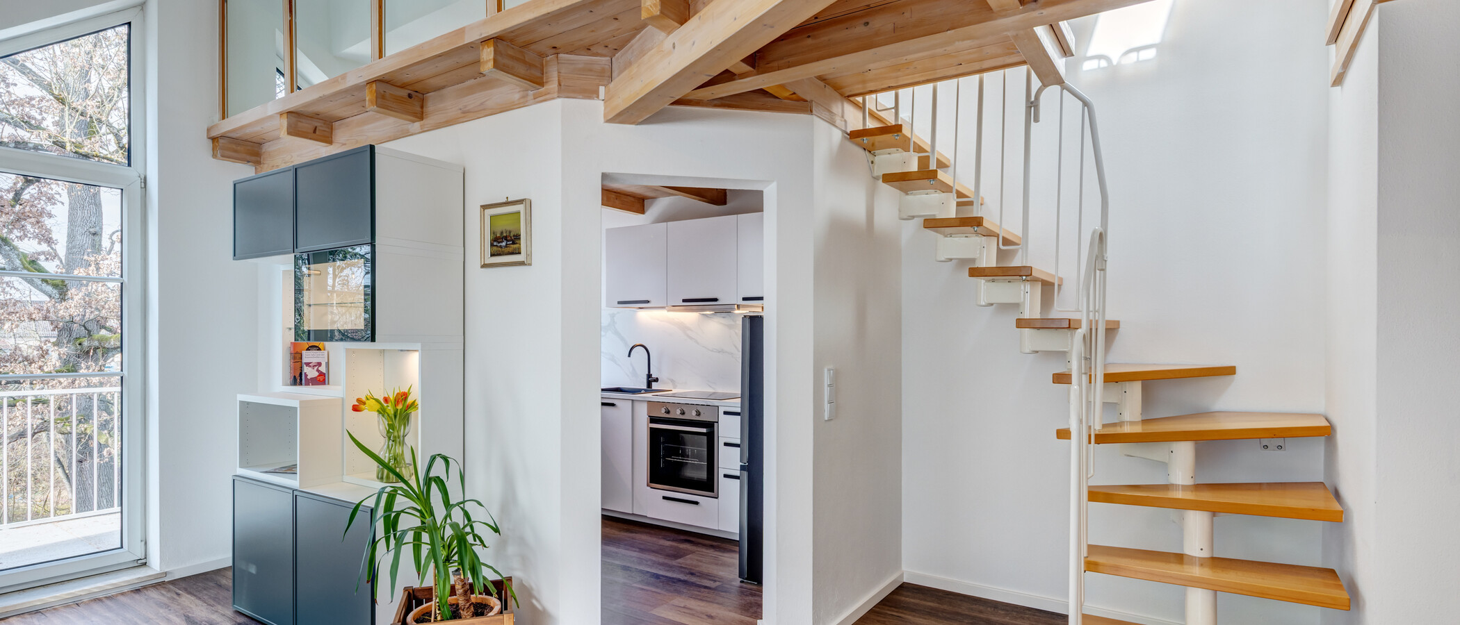 appartement avec mezzanine München Waldtrudering 04 pièce à vivre 14759