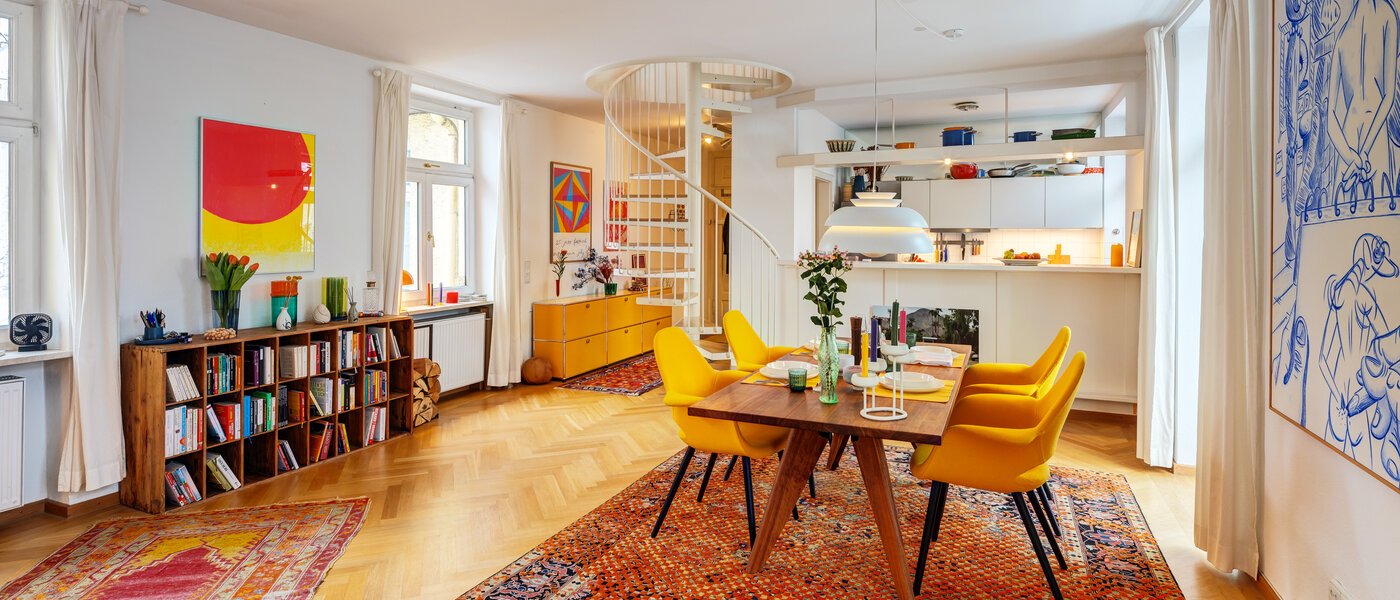 appartement style maisonnette München Schwabing-West 03 pièce à vivre 14766