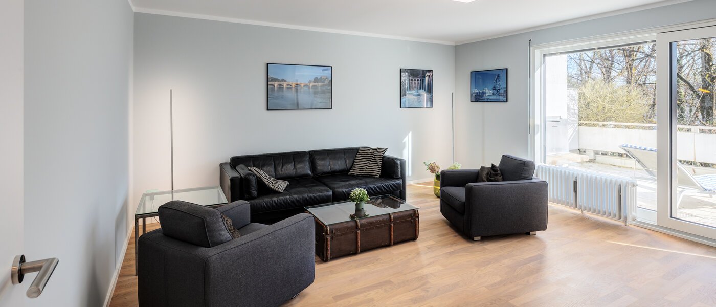 appartement avec terrasse sur le toit München Nymphenburg 01 pièce à vivre 14775