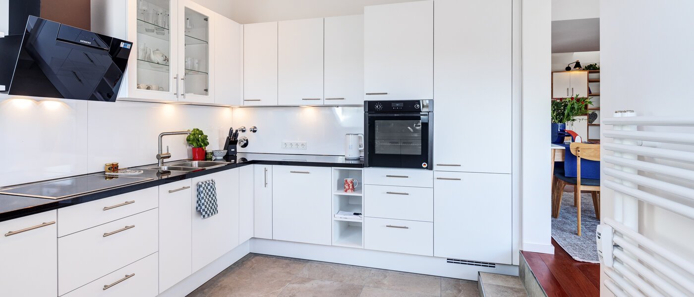 appartement style maisonnette avec mezzanine München Maxvorstadt 03 cuisine 14785