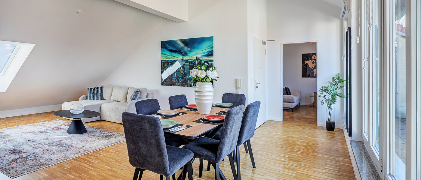 appartement avec terrasse sur le toit Aschheim 01 pièce à vivre 14787