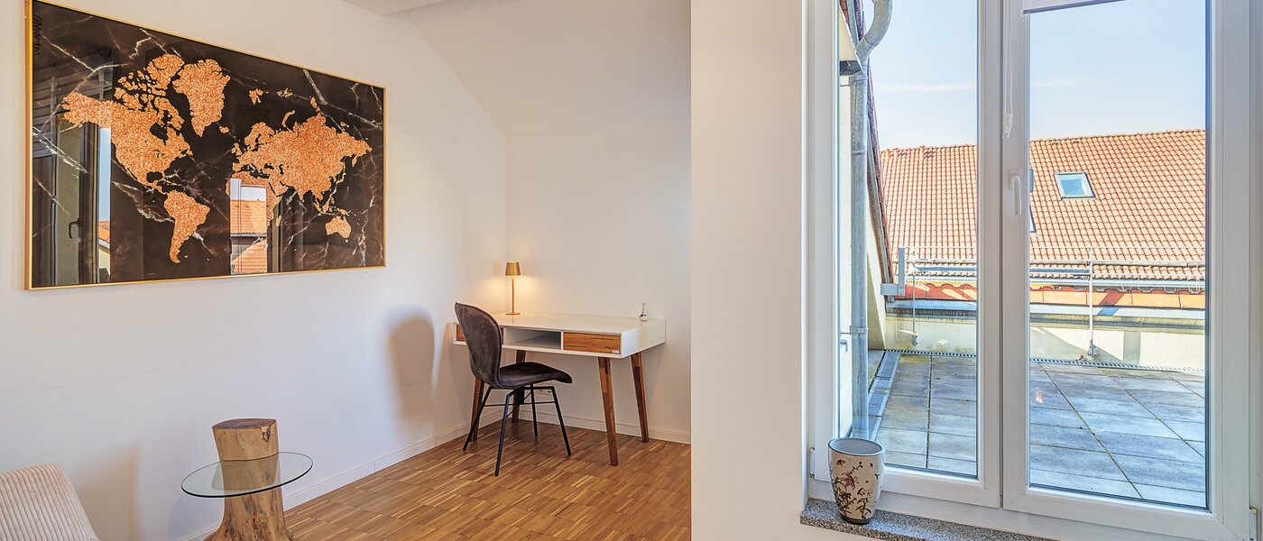 appartement avec terrasse sur le toit Aschheim 01 Bureau/Chambre d’amis 14787