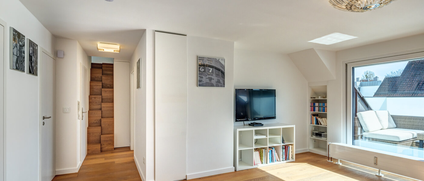 appartement avec terrasse sur le toit München Moosach 04 pièce à vivre 14797